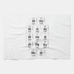 Who
 WHat
 When
 Where
 How  Kitchen Towels