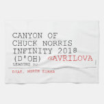 Canyon of chuck norris INFinity 2018 (D'oh)  Kitchen Towels
