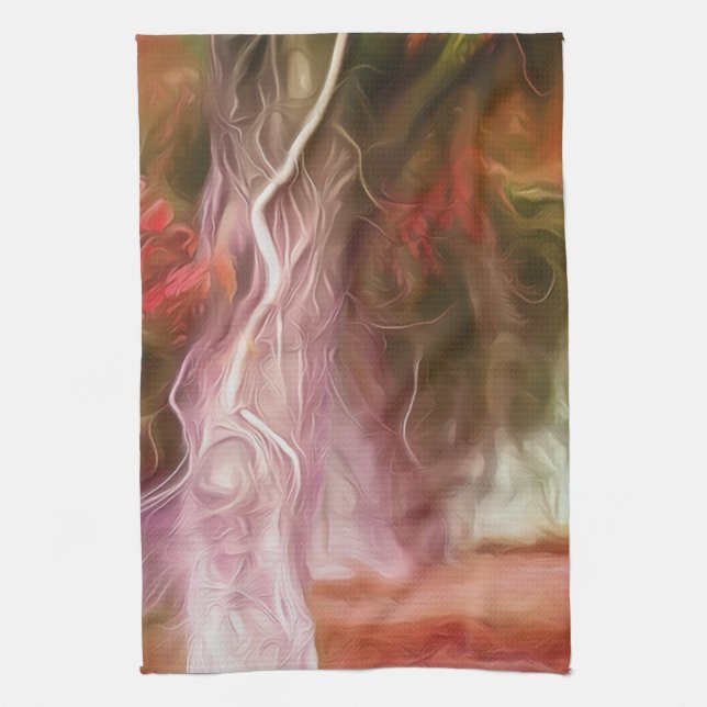 Kitchen Towels Dream Light Red Tree (Vertical)