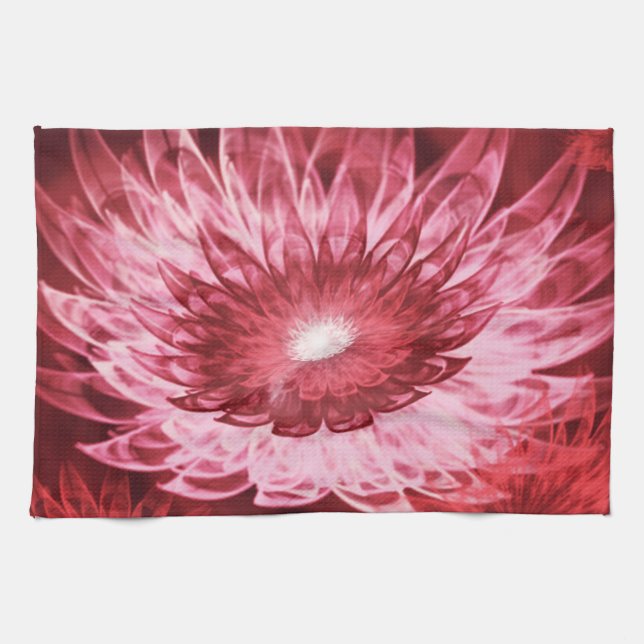 Kitchen Towels Fantasy Flowers Red (Horizontal)