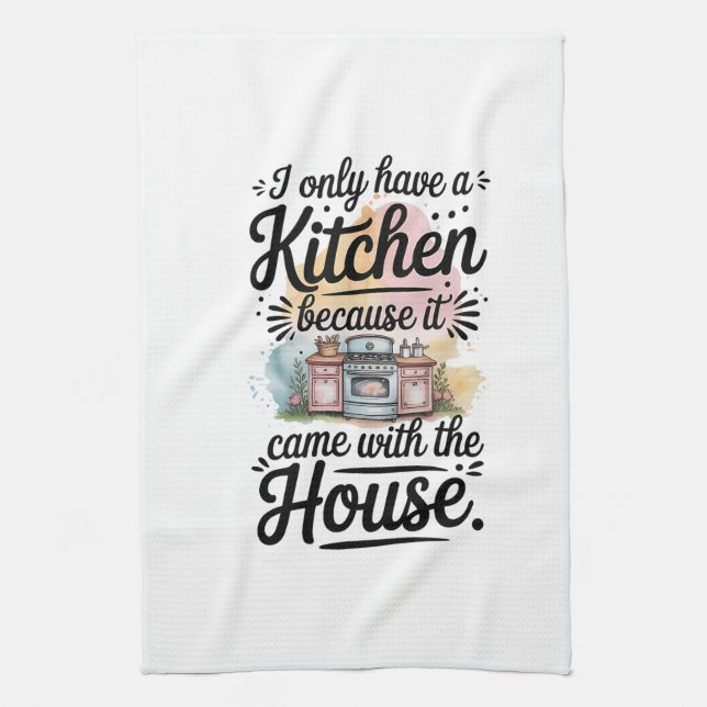 Kitchen Towels-Funny Quote Kitchen Towel (Vertical)