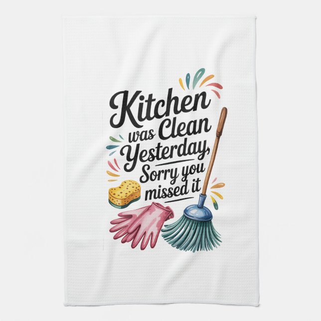 Kitchen Towels-Funny Quote Kitchen Towel (Vertical)