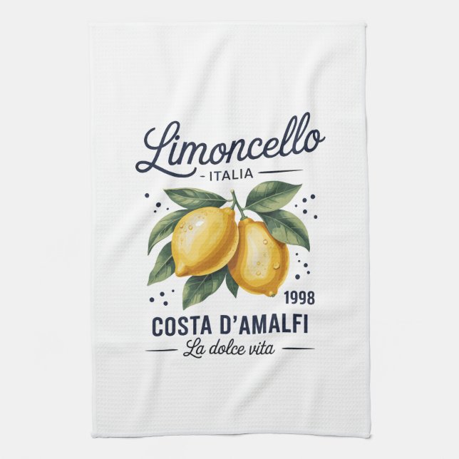 Kitchen Towels-Limoncello 1998 Costa d’Amalfi  Towel (Vertical)