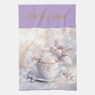 Kitchen Towels- Personalized Victorian Christmas  Kitchen Towel