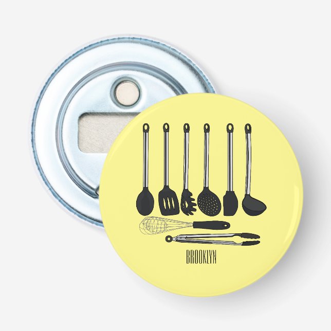 Kitchen utensil cartoon illustration  bottle opener (Front)
