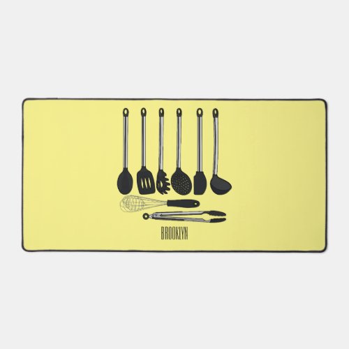 Kitchen utensil cartoon illustration  desk mat