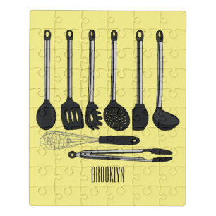 Kitchen utensil cartoon illustration jigsaw puzzle