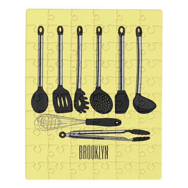 Kitchen utensil cartoon illustration  jigsaw puzzle (Puzzle Vertical)