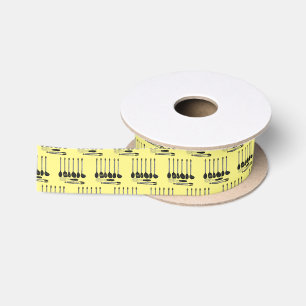 Kitchen utensil cartoon illustration satin ribbon