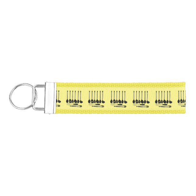 Kitchen utensil cartoon illustration  wrist keychain (Keys on Left)