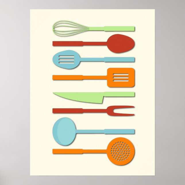Kitchen Utensil Silhouettes ORBLC II Poster (Front)