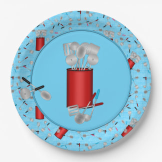 Kitchen Utensils, Blue-Paper Plates