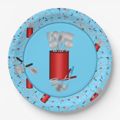 Kitchen Utensils Blue_Paper Plates