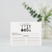 Kitchen Utensils Bridal Shower Recipe Cards (Standing Front)