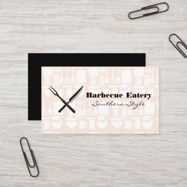 Kitchen Utensils Business Card (Front/Back In Situ)