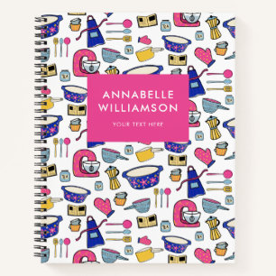 Kitchen Utensils Chef Cake Baker recipes Notebook
