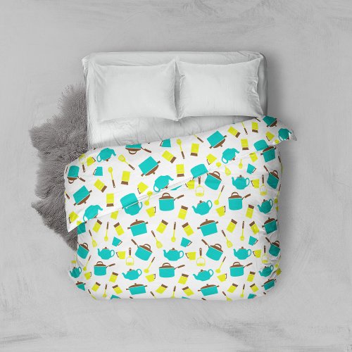 Kitchen Utensils Cookware Cutlery Kitchenware Duvet Cover