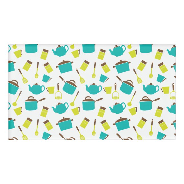 Kitchen Utensils, Cookware, Cutlery, Kitchenware Name Tag (Front)