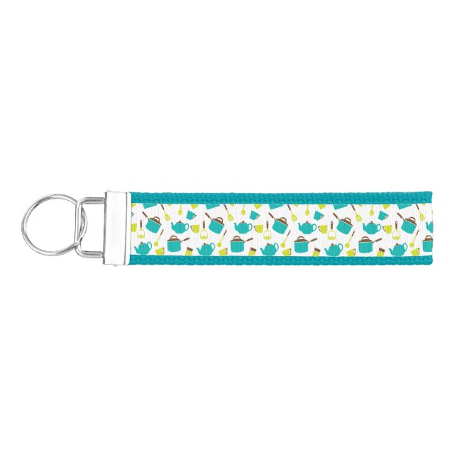 Kitchen Utensils, Cookware, Cutlery, Kitchenware Wrist Keychain (Keys on Left)