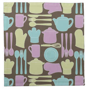 Kitchen Utensils Pattern 2 Cloth Napkin
