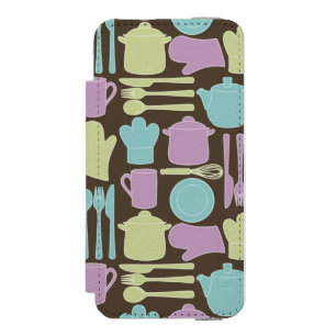 Kitchen Utensils Pattern 2 iPhone SE/5/5s Wallet Case