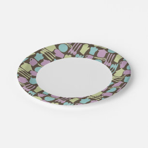 Kitchen Utensils Pattern 2 Paper Plates