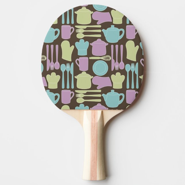 Kitchen Utensils Pattern 2 Ping Pong Paddle (Front)