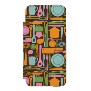 Kitchen Utensils Pattern 3 Wallet Case For iPhone SE/5/5s