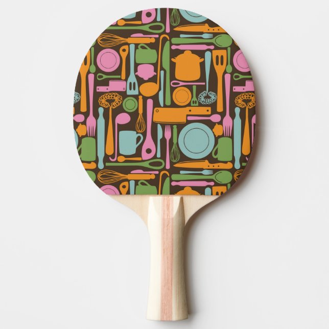 Kitchen Utensils Pattern 3 Ping Pong Paddle (Front)