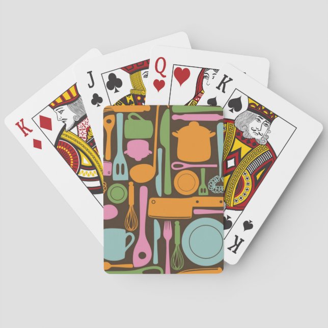 Kitchen Utensils Pattern 3 Poker Cards (Back)