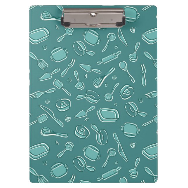 Kitchen Utensils Pattern Clipboard (Front)