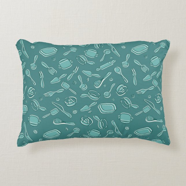 Kitchen Utensils Pattern Decorative Pillow (Front)