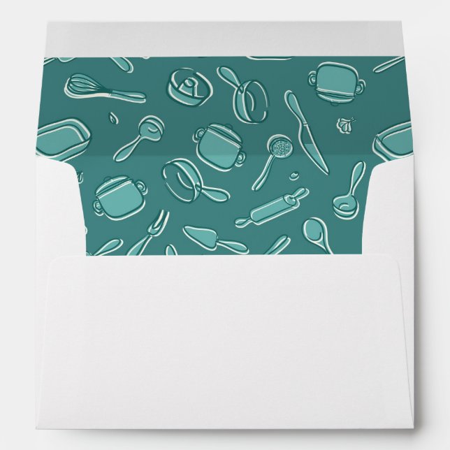 Kitchen Utensils Pattern Envelope (Back (Bottom))