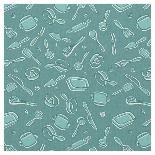 Kitchen Utensils Pattern Fabric