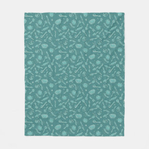 Kitchen Utensils Pattern Fleece Blanket