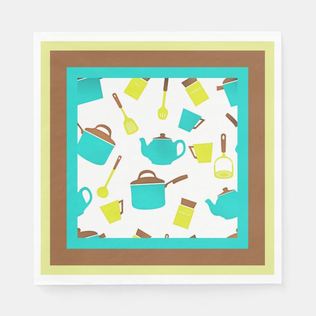 Kitchen Utensils pattern Napkins (Front)