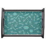 Kitchen Utensils Pattern Serving Tray
