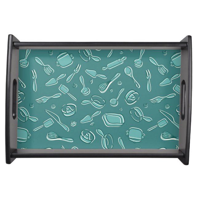 Kitchen Utensils Pattern Serving Tray (Front)