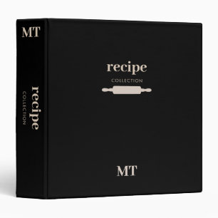 Kitchen Utensils Rolling Pin Recipe Cookbook 3 Ring Binder