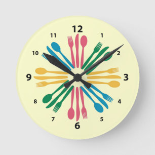 Kitchen Utensils Wall Clock