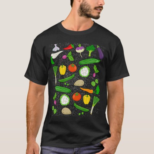 Kitchen Vegetable Identification Reference Chart B T_Shirt