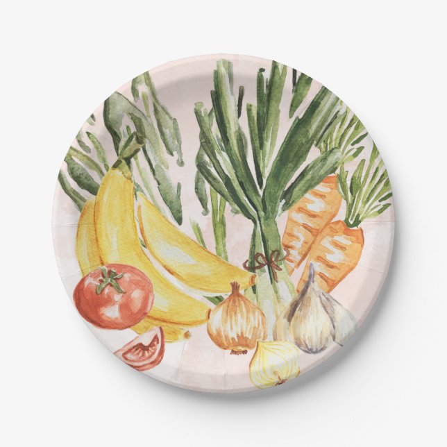 kitchen,  vegetable paper plates (Front)