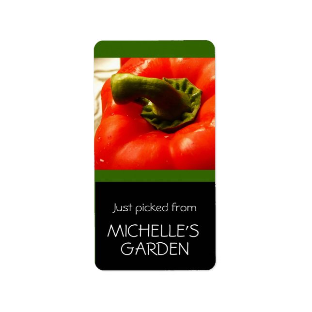 Kitchen Vegetables Picked from the Garden Label (Front)