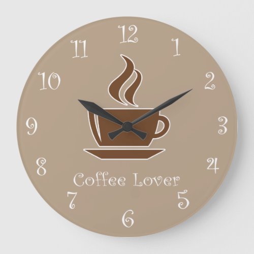 Kitchen Wall Clock with Coffee Theme