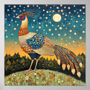 Kitchen Wall Decor Pheasant Painting Print