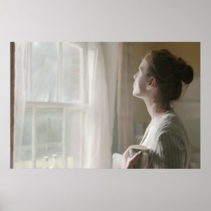 Kitchen window gazing  poster