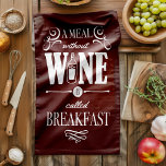 Kitchen Wisdom Meal Without Wine Kitchen Towel<br><div class="desc">Meal Without Wine Kitchen Towel – Many say, wine is a healer. One wine a day providing health benefits even helping to de-stress and unwind after a long day. In celebration of this scientific break through lol we have designed the ultimate quirky kitchen towel, wine color (of course!). Featuring the...</div>