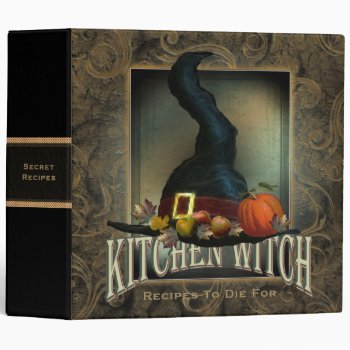 Kitchen Witch 3 Ring Binder by Specialeetees at Zazzle