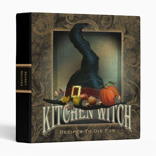 Kitchen Witch 3 Ring Binder (Front/Spine)