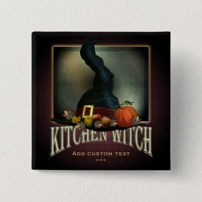 Kitchen Witch Button (Front)